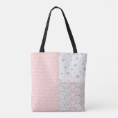 Niedliche Patchwork-Liebe Herz-Rainbow-Tote-Beutel Tasche (Rückseite)