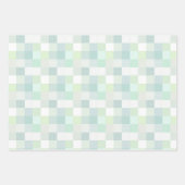 Niedliche Patchwork Pastel Lemon, Blau und Grün Geschenkpapier Set (Vorderseite 3)