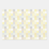 Niedliche Patchwork Pastel Lemon, Blau und Grün Geschenkpapier Set (Vorderseite 2)