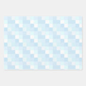 Niedliche Patchwork Pastel Lemon, Blau und Grün Geschenkpapier Set (Vorderseite)