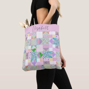 Niedliche Patchwork-Quilting Themed Colorful Custo Tasche