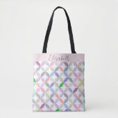 Niedliche Patchwork-Quilting Themed Colorful Custo Tasche (Vorderseite)