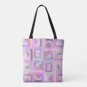 Niedliche Patchwork-Quilting Themed Colorful Custo Tasche (Rückseite)
