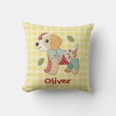Niedliche Patchwork-Welpe Kissen (Vorderseite)