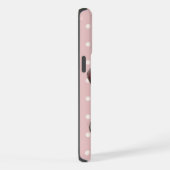 Niedliche Patchwork-Welpe | Personalisiert Pink Po iPhone Hülle (Rechte Seite)