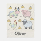 Niedliche Patchwork-Zuchttiere Fleecedecke (Vorderseite)