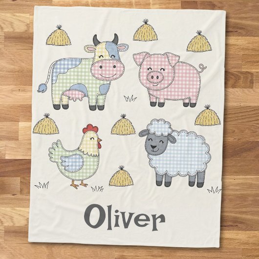 Niedliche Patchwork-Zuchttiere Fleecedecke