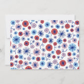 Niedliche Patriotik 4. Juli Party Einladung (Rückseite)