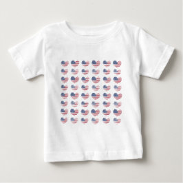 Niedliche patriotische amerikanische Flagge Baby T-shirt