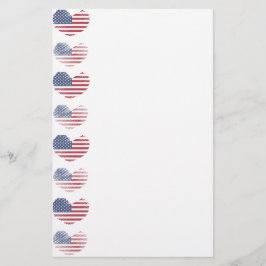 Niedliche patriotische amerikanische Flagge Briefpapier