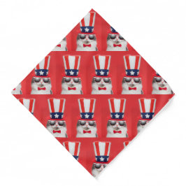 Niedliche Patriotische Amerikanische Katze Halstuch