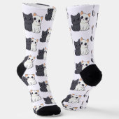 Niedliche Patternsocken für Kätzchen - Gemütlich & Socken (Gewinkelt)
