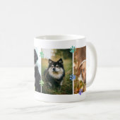 Niedliche Paw-Druckfarben mit Regenbogenfarben - V Kaffeetasse (VorderseiteRechts)