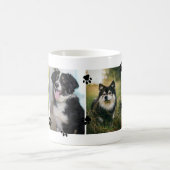 Niedliche Paw druckt vier Begleiter-Fotos Kaffeetasse (Mittel)