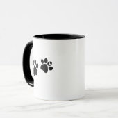 Niedliche Päw Graphic Tasse; Novelty Cat, Dog Love Tasse (Vorderseite Links)