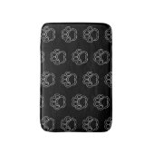 Niedliche Paw Print Animal Dog Lover White Line Co Badematte (Vorderseite Vertikal)