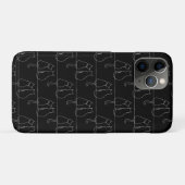Niedliche Paw Print Animal Dog Lover White Line Co Case-Mate iPhone Hülle (Rückseite (Horizontal))
