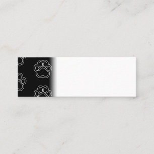 Niedliche Paw Print Animal Dog Lover White Line Co Mini Visitenkarte