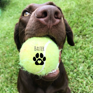 Niedliche Paw Print Dog Tennis Ball