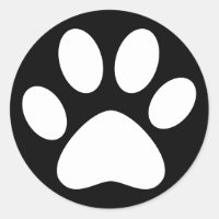 Niedliche Paw Print Pet Cat Dose Einfach Schwarz