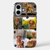 Niedliche Paw Prints Dog FotoCollage Case-Mate iPhone Hülle (Rückseite)