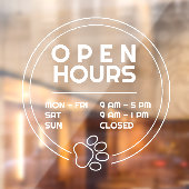 Niedliche Paw Round Business Open Hours Tür Fensteraufkleber (Blatt 2)