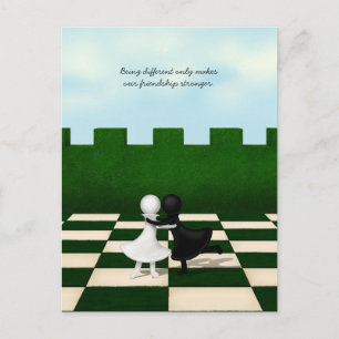 Niedliche Pawns Hug Personalisiert Postkarte