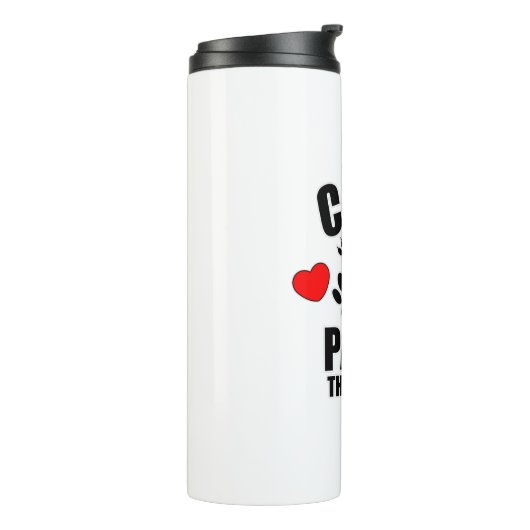 Niedliche Paws, die ich Liebe Thermosbecher (Nach links gedreht)