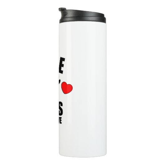 Niedliche Paws, die ich Liebe Thermosbecher (Nach rechts gedreht)