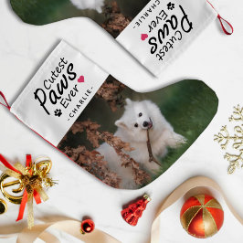 Niedliche Paws je Hund Haustier Foto und Name Urla Kleiner Weihnachtsstrumpf