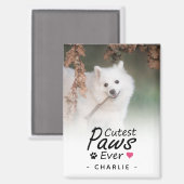 Niedliche Paws je Moderne Hunde Mama Foto Keepake Magnet (Vorderseite/Rückseite)