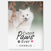 Niedliche Paws je Moderne Hunde Mama Foto Keepake Magnet (Vorderseite)