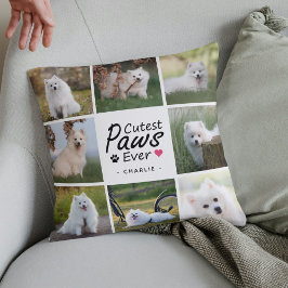 Niedliche Paws je Moderne Niedliche Hundfoto-Colla Kissen