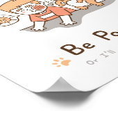 Niedliche Pawsitive Positive Cat Pun Spaß Poster (Ecke)