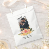 Niedliche Peach Floral Arch Foto Blumenzeremonie Geschenktütchen (Ausgeschnitten)