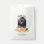 Niedliche Peach Floral Arch Foto Blumenzeremonie Geschenktütchen (Vorderseite)