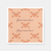 Niedliche Peach Hearts and Text to Write your Mess Serviette (Vorderseite)