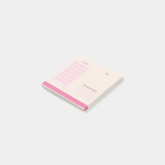 Niedliche Peach to do List post-it Notes Klebezettel (angewinkelt)