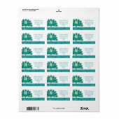 Niedliche Peacock-Rücksendeadressen-Aufkleber Adressaufkleber (Vorne)