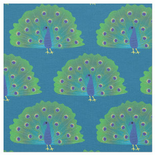 Niedliche Peacocks farbenfrohe Kinderdekoration Stoff