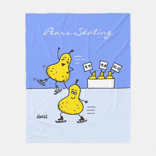 Niedliche Peaings Skaten Cartoon Abbildung Skater Fleecedecke (Vorderseite)