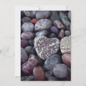 Niedliche Pebble Heart Couples Kinderdusche / Spri Einladung (Rückseite)