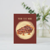 Niedliche Peca-Kuchen-Nachricht Postkarte (Stehend Vorderseite)