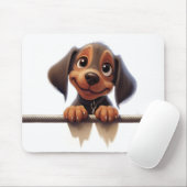 Niedliche Peeking-Dackel Mousepad (Mit Mouse)