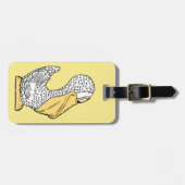 Niedliche Pelikan-Gepäckmarke Gepäckanhänger (Vorderseite horizontal)