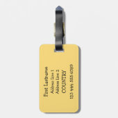 Niedliche Pelikan-Gepäckmarke Gepäckanhänger (Rückseite vertikal)