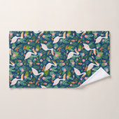 Niedliche pelikanische farbige tropische Blume Mus Badhandtuch Set (Handtuch)