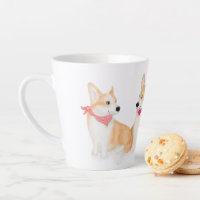 Niedliche Pembroke Welsh Corgis Latte Tasse