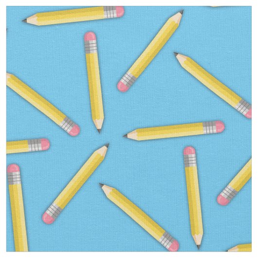 Niedliche Pencils Schule versorgt Handwerk Stoff (Nahaufnahme)