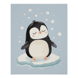 Niedliche Penginendrucke, Kinderzimmer Wall Art, K Poster